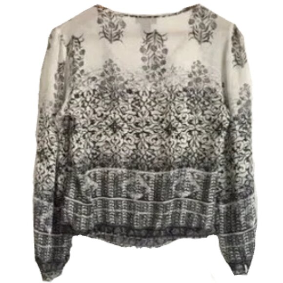 The Limited Silk Sheer Peasant Blouse - Picture 2 of 3